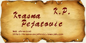 Krasna Pejatović vizit kartica